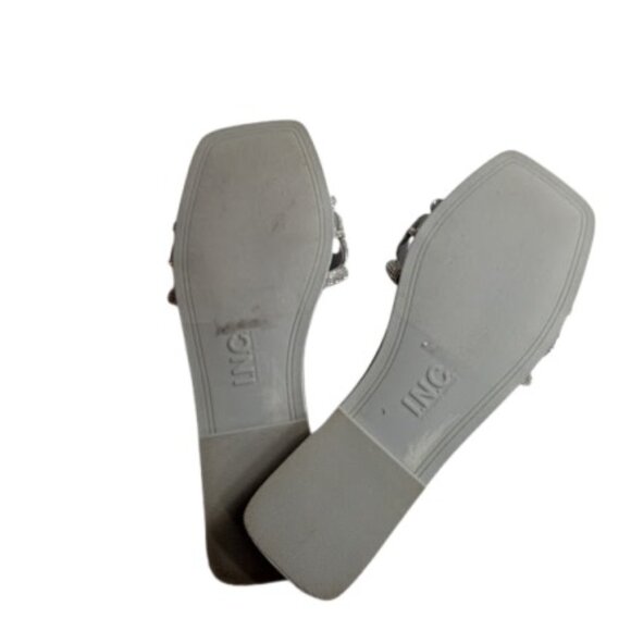 INC International Concepts Womens Hannah Slide Sandals in Silver Crystal 8 - Picture 8 of 8